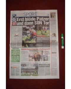 Hamburg v Chelsea 04/08/2010 Colour Newspaper Match Report