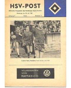 Hamburg vChelsea official programme 30/07/1965 in German