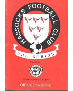 Hassocks vChelsea official programme 03/10/1995 friendlt match