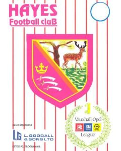Hayes vChelsea XI official programme 15/08/1989 pre-season friendly match