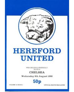 1990 Hereford v Chelsea football programme