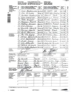 Helsingborg v Chelsea handwritten teamsheet 01/10/1998