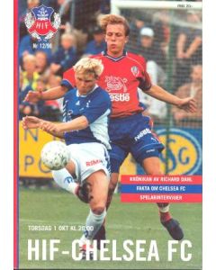 Helsingborg vChelsea official programme 01/10/1998
