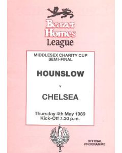 Hounslow vChelsea official programme 04/05/1989