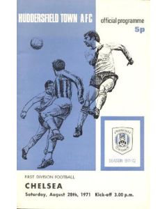 Huddersfield vChelsea official programme 28/08/1971