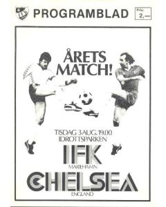 IFK Mariehamn vChelsea official programme 03/08/1982