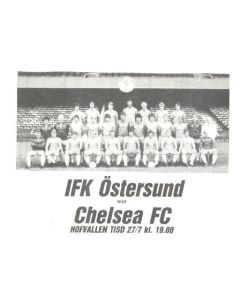 IFK Ostersund vChelsea official programme 27/07/1982