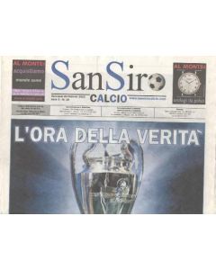 Inter vChelsea official programme 24/02/2010 San Siro newspaper-like programme
