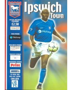 Ipswich Town vChelsea official programme 01/04/2002
