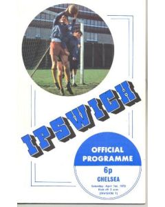 Ipswich vChelsea official programme 01/04/1972