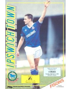 Ipswich Town vChelsea official programme 28/03/1989