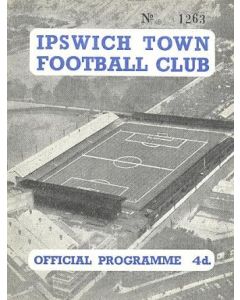 Ipswich Reserves vChelsea Reserves official programme 25/10/1958