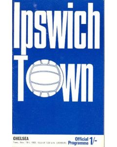 Ipswich Town vChelsea official programme 18/11/1969
