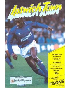Ipswich Town vChelsea official programme 23/01/1990 The Zenith Data Systems Cup Semi-Final