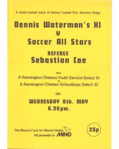 AtChelsea - Dennis Waterman's XI v Soccer All Stars plus A KensingtonChelsea Youth Service Select XI v A KensingtonChelsea Schoolboys Select XI official programme 06/05/1981