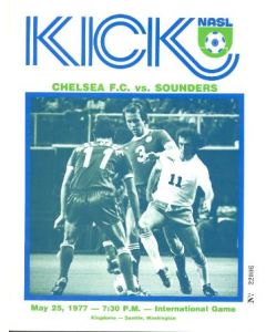 1977 seattle sounder v chelsea football programme