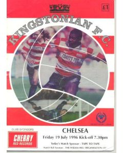 Kingstonian vChelsea official programme 19/07/1996