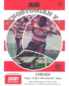 Kingstonian v Chelsea official programme 19/07/1996 Friendly