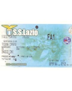 Lazio v Chelsea Used Ticket 18/07/2003