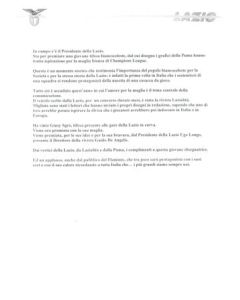 Lazio v Chelsea media release 04/11/2003