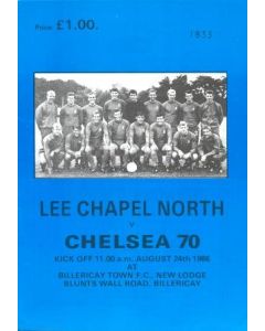 Lee Chapel North vChelsea 70's official programme 24/08/1986