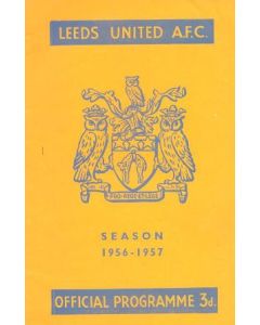 Leeds United vChelsea official programme 01/09/1956