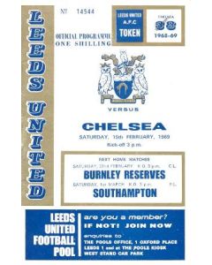 Leeds vChelsea official programme 15/02/1969