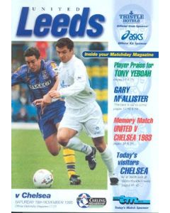 Leeds United vChelsea official programme 18/11/1995,