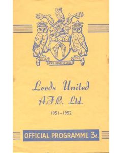 Leeds vChelsea official programme 23/02/1952