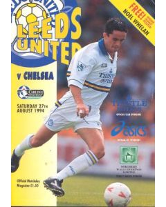 Leeds vChelsea official programme 27/08/1994 Premier League
