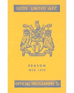 Leeds United vChelsea official programme 28/03/1959