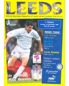 Leeds United vChelsea official programme 01/12/1996 Carling Premiership