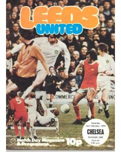Leeds United vChelsea official programme 02/02/1974