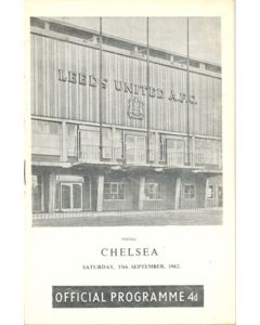Leeds United v Chelsea official programme 15/09/1962