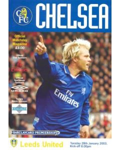 Chelsea v Leeds United official programme 28/01/2003