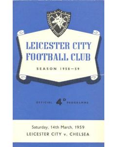 Leicester City vChelsea official programme 14/03/1959
