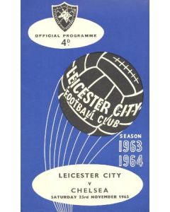 Leicester City vChelsea official programme 23/11/1963