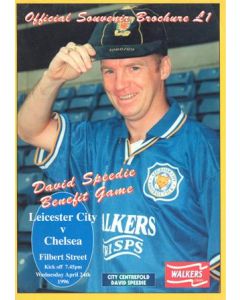 Leicester City v Chelsea official programme 24/04/1996 David Speedie Benefit Game