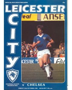 Leicester City vChelsea official programme 16/10/1981