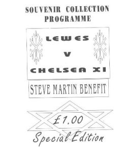 Lewes vChelsea XI official programme 1993-1994
