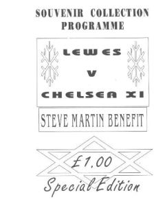 Lewes vChelsea XI official programme 1994-1995