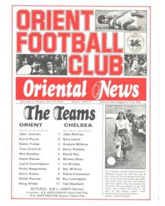 1976 Leyton orient v chelsea football programme