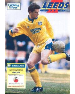 Leeds United v Chelsea official programme 11/04/1992