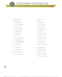 Lillestrom vChelsea official programme 1989-90