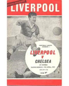 Liverpool vChelsea official programme 19/04/1965