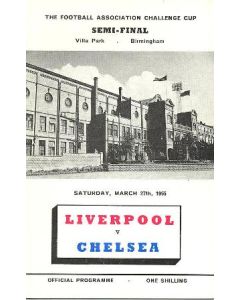 Liverpool vChelsea official programme 27/03/1965 Semi-Final