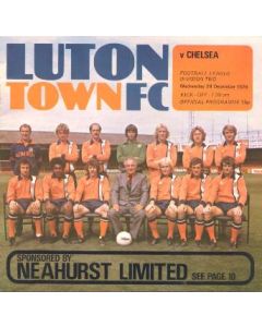 Luton Town v Chelsea official programme in mint condition from the match played on the 29th of December 1976.