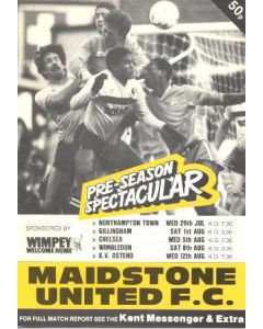 Maidstone United vChelsea official programme 05/08/1987