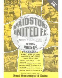 Maidstone vChelsea official programme 27/07/1985
