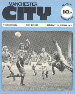 Manchester City vChelsea official programme 05/10/1974